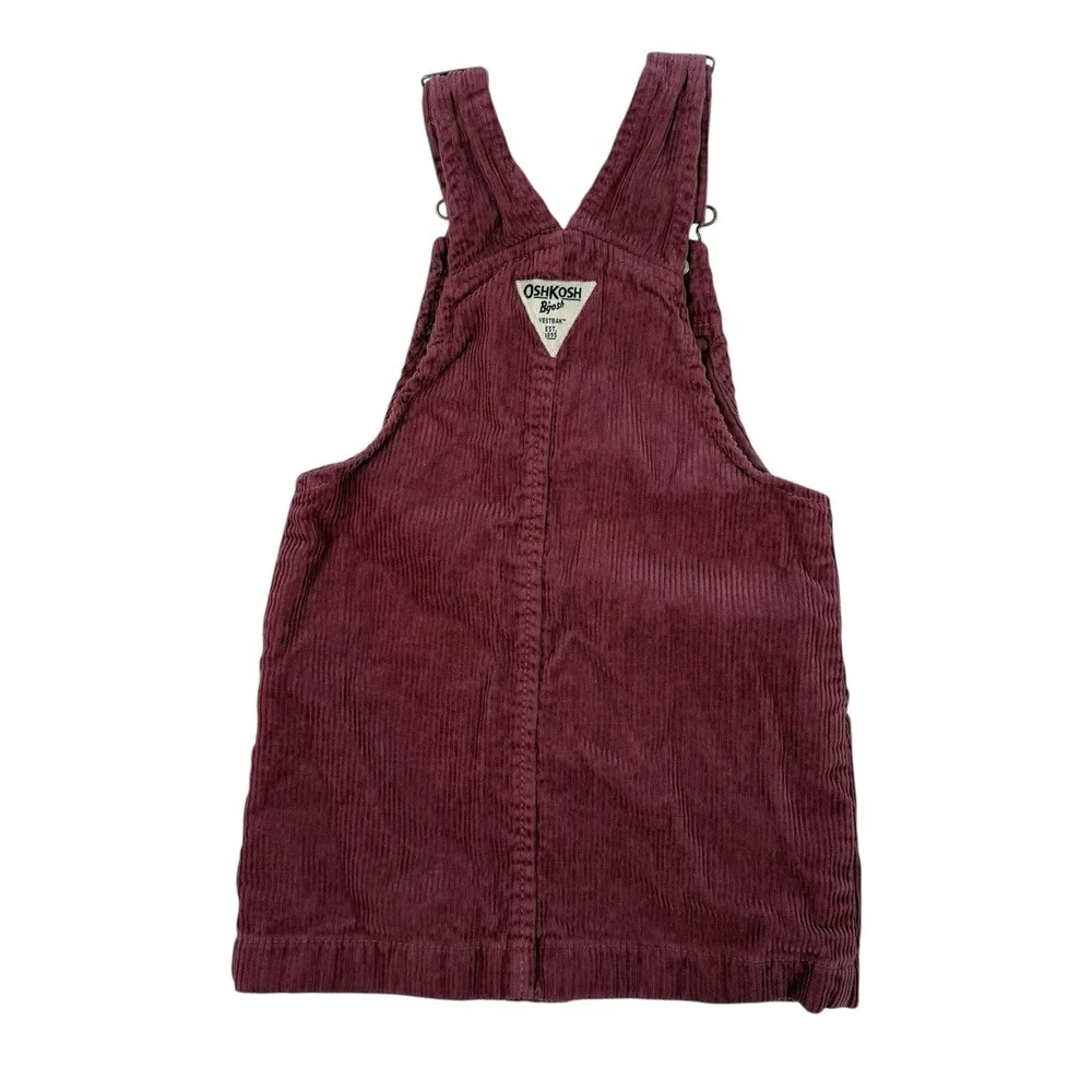 Oshkosh Bgosh Girls‎ Jumper Overall Dress Size 3T Pink Corduroy Cottagecore